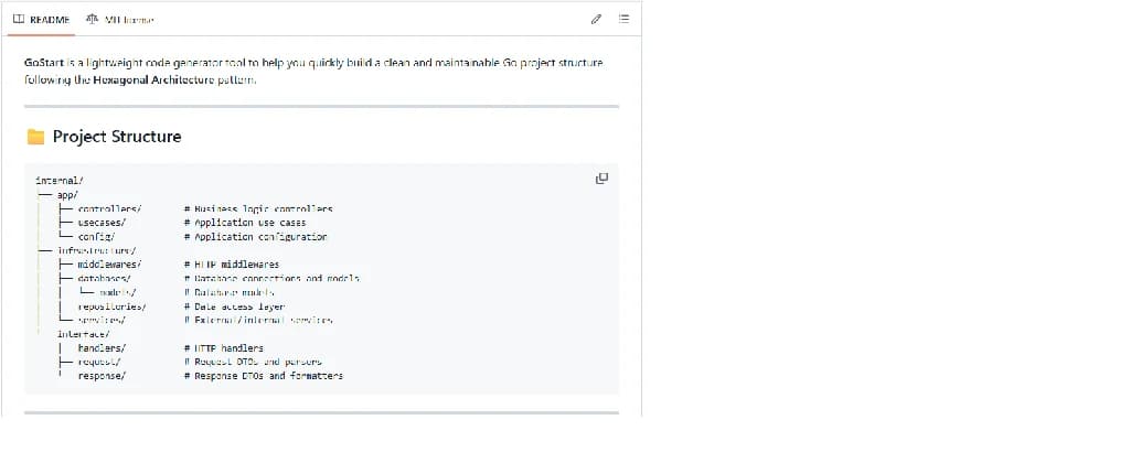 GoStart Code Generator